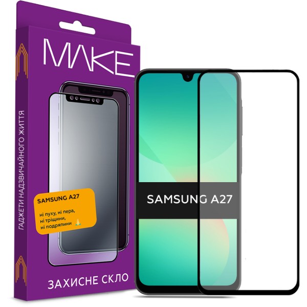 Фото - Защитное стекло для смартфона MAKE Samsung Galaxy A27 (MGF-SA27)